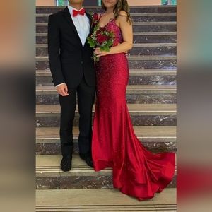 Ellie Wilde Prom Dress in Ruby